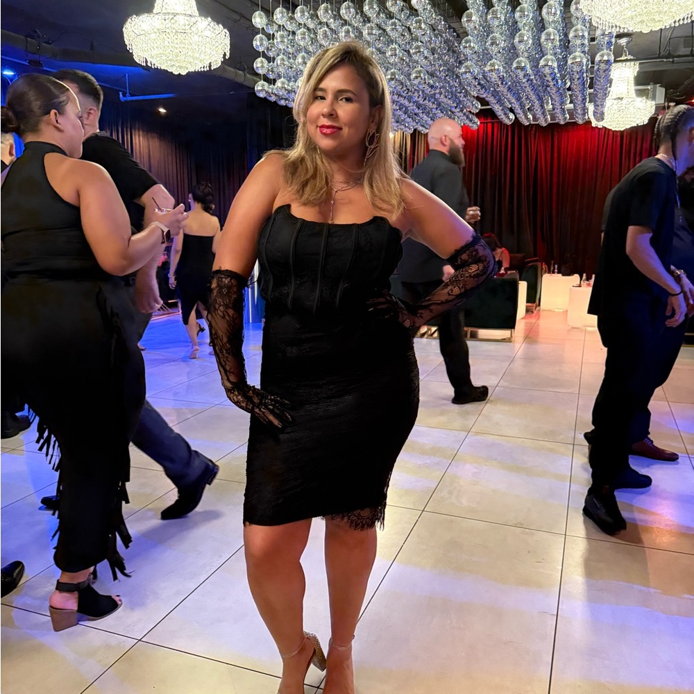 Fashion Nova Black Strapless Dress